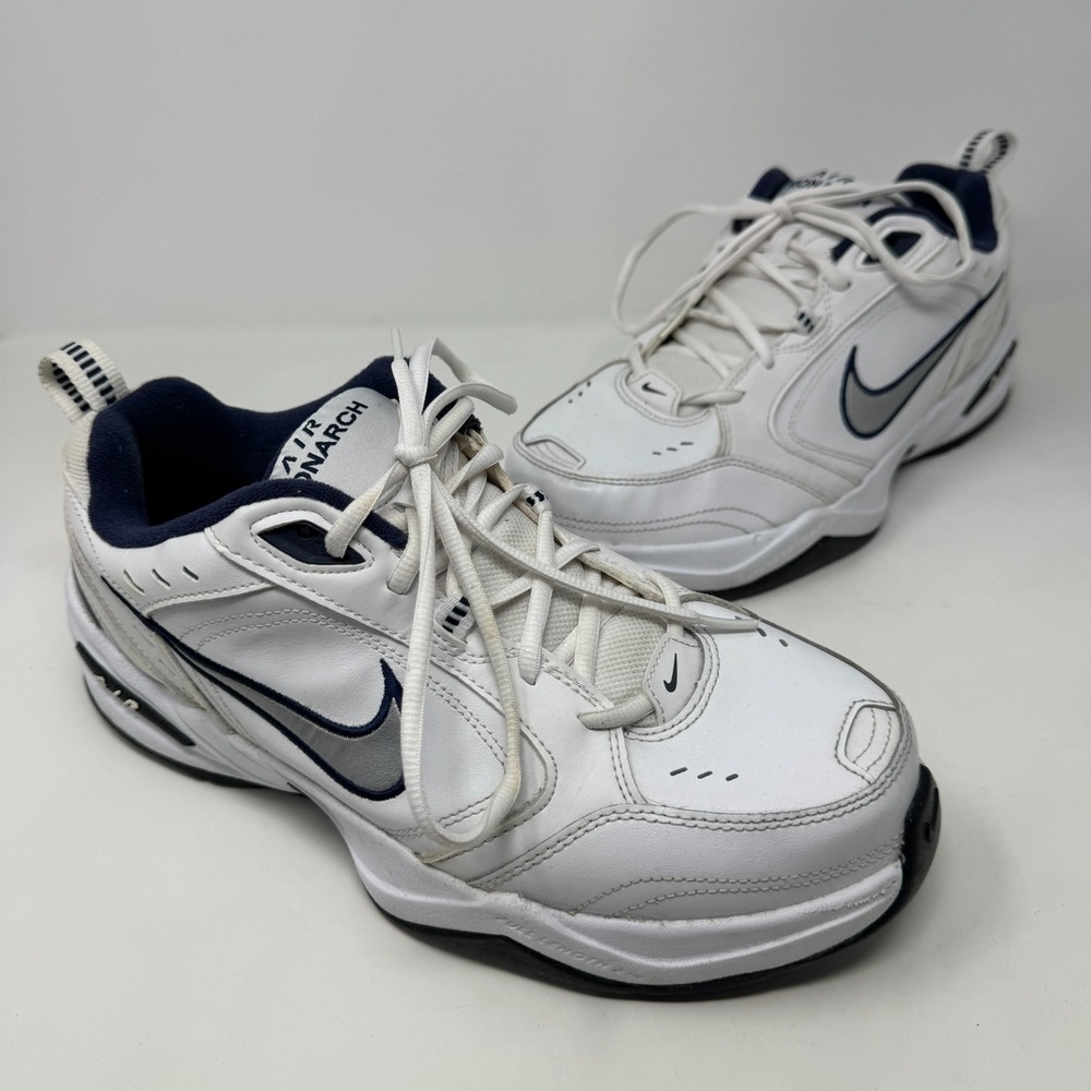 Nike Air Monarch IV White Walking Athletic Shoes Men's Size‎ 10.5 W